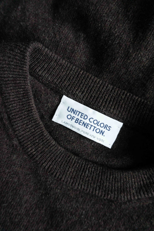 Vintage Pullover Lammwolle, Braun, S–L theplaincircle vintage