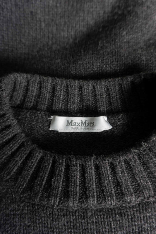 vintage max mara pullover wolle dunkelgrau