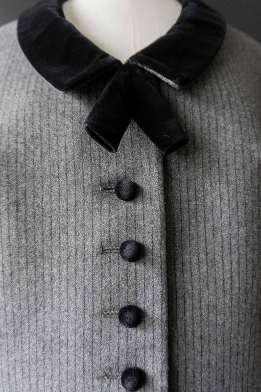 Vintage Wollblazer mit Samtkragen 80s theplaincircle vintage