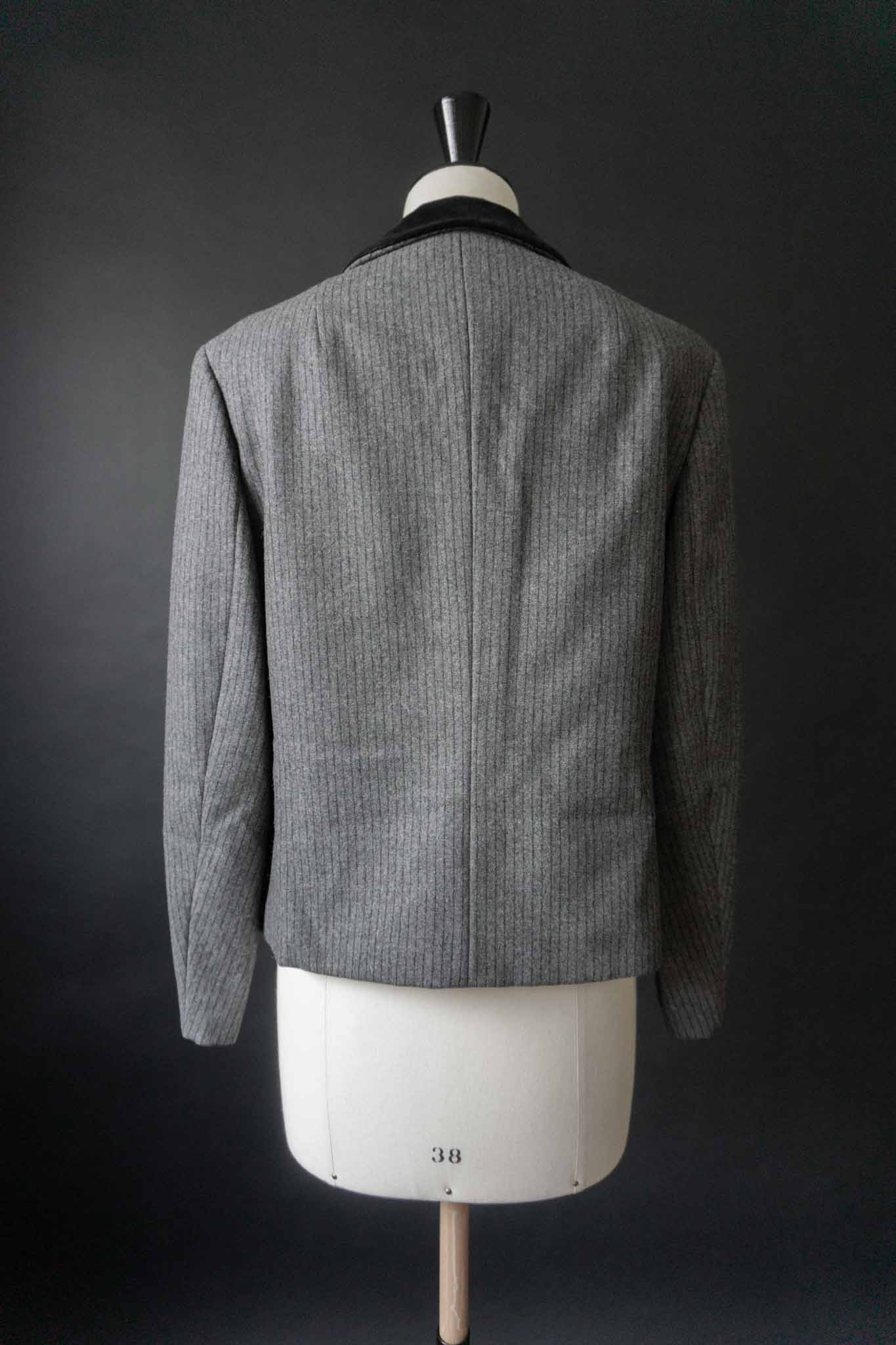 Vintage Wollblazer mit Samtkragen 80s theplaincircle vintage