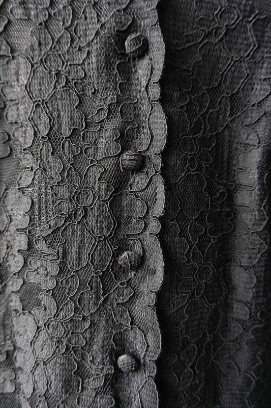 Vintage Spitzenjacke mit Stoffbezogenen Knöpfen