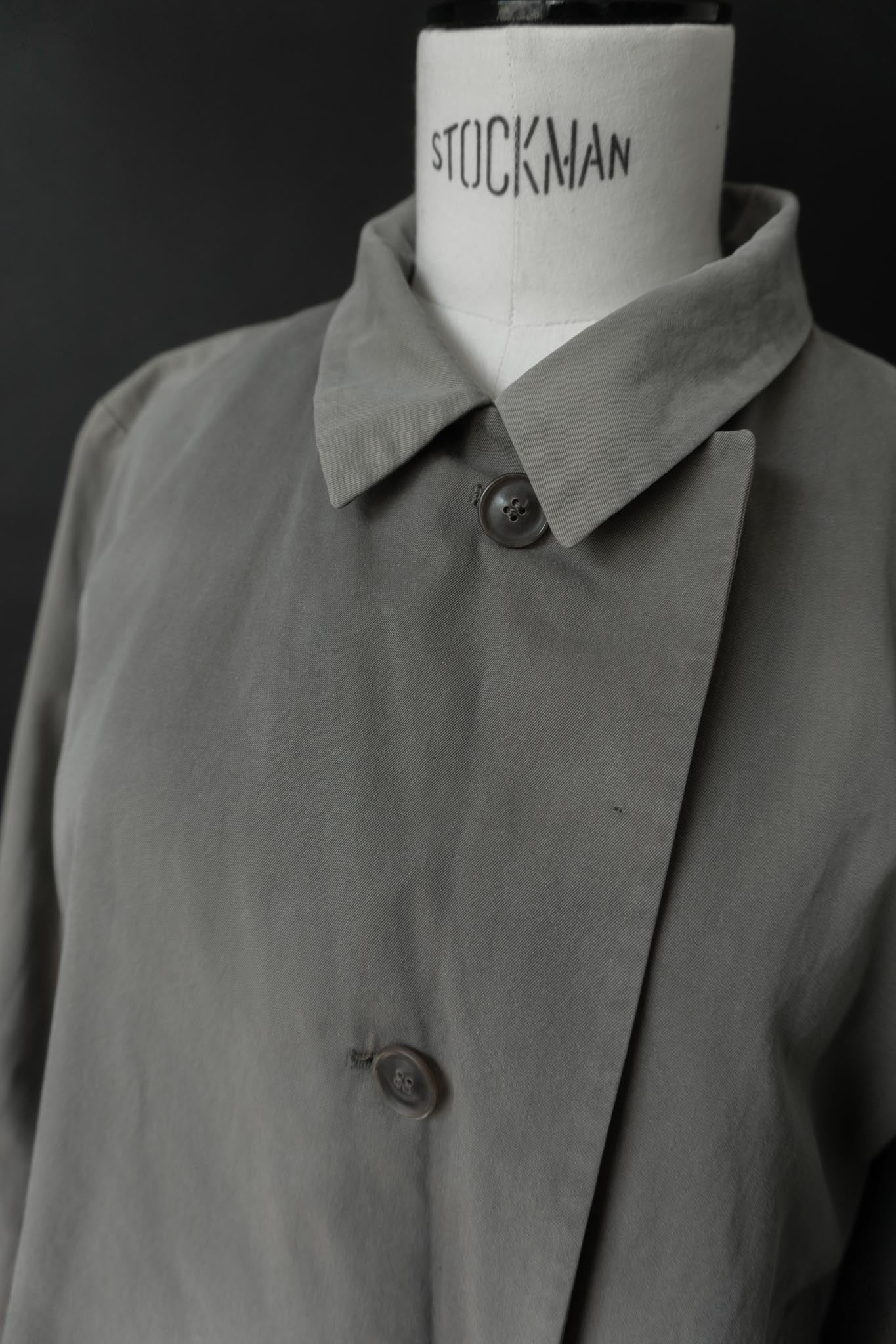 Vintage Jil Sander Minimal Cotton Jacket – 90s Designer Coat in Sage Grey, S–M theplaincircle vintage