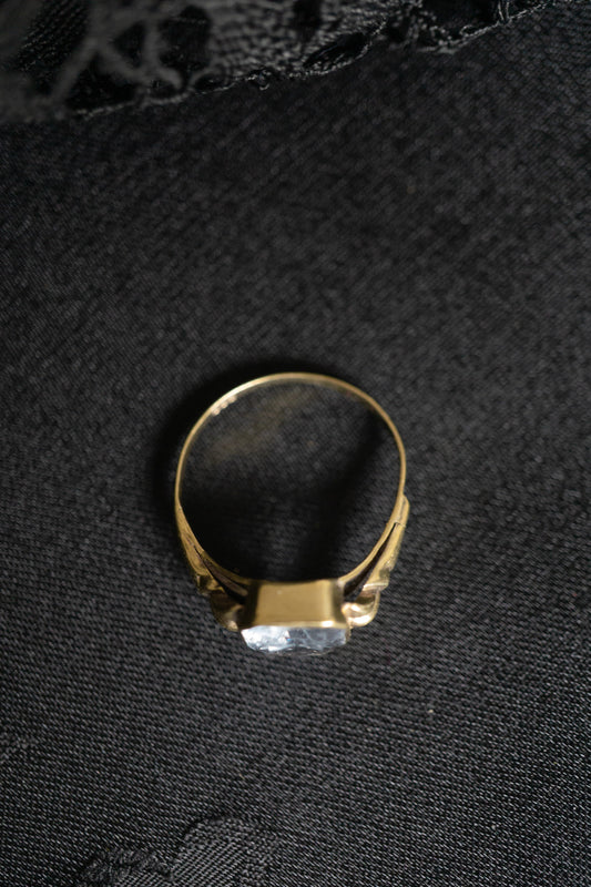 Antiker Art Deco Ring mit Aquamarin – 333 Gold (1920er Jahre)