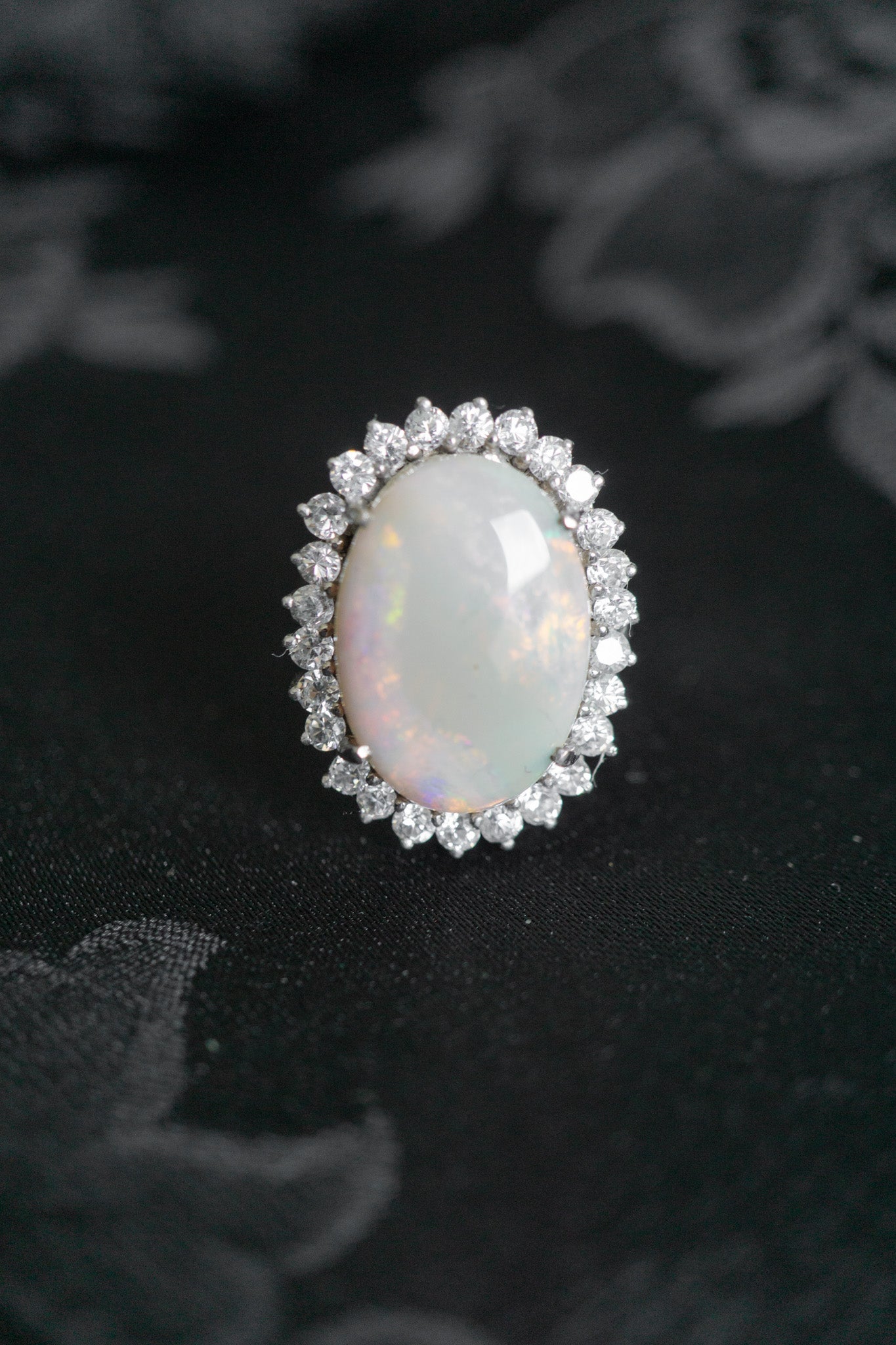 Vintage silver ring with opal – 925 sterling silver
