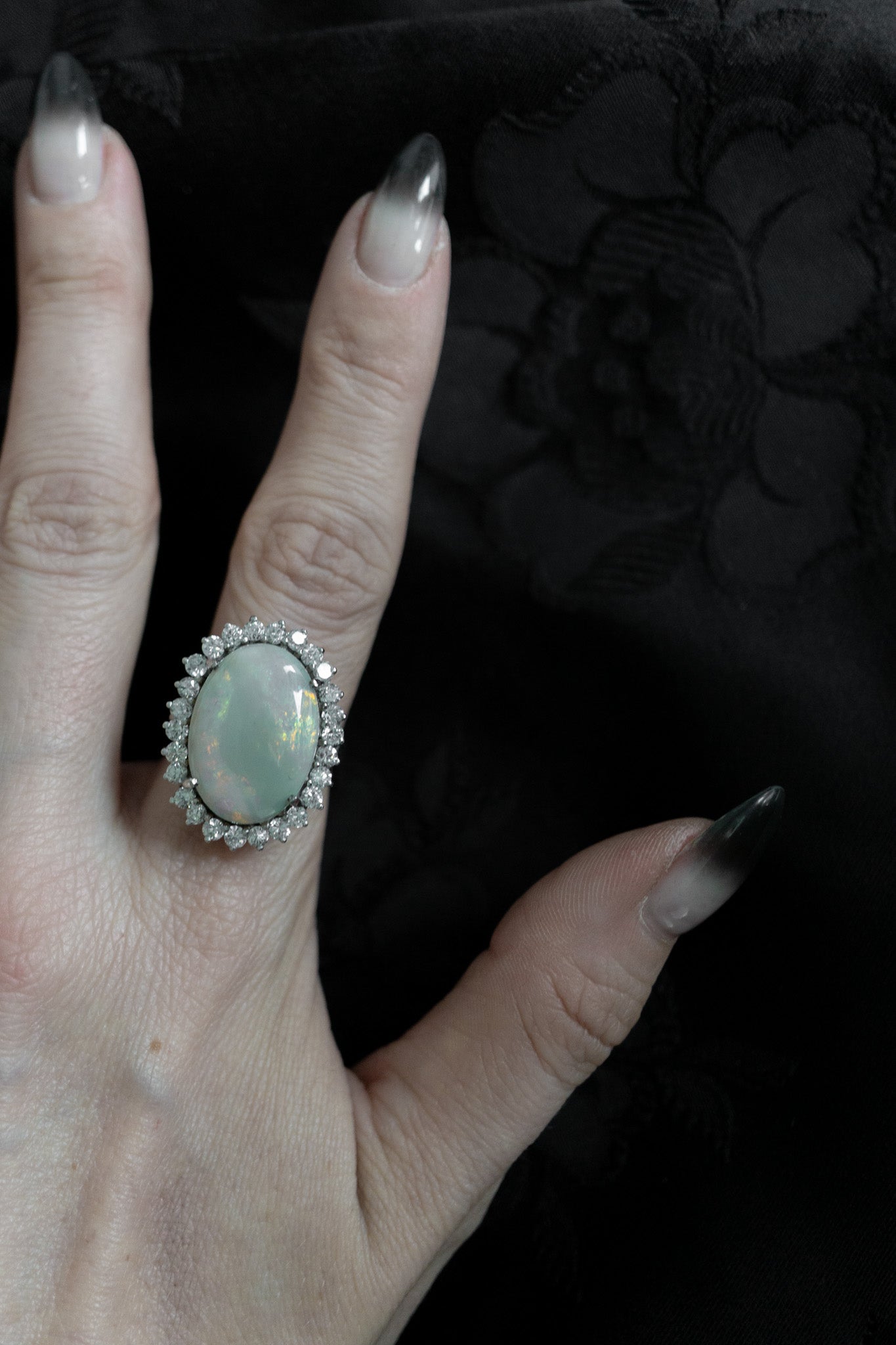 Vintage Silberring mit Opal – 925 Sterling Silber