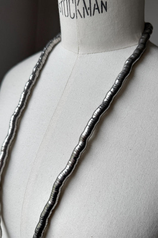Vintage Flexible Silver Statement Necklace – Sculptural Minimalist Snake Chain theplaincircle vintage