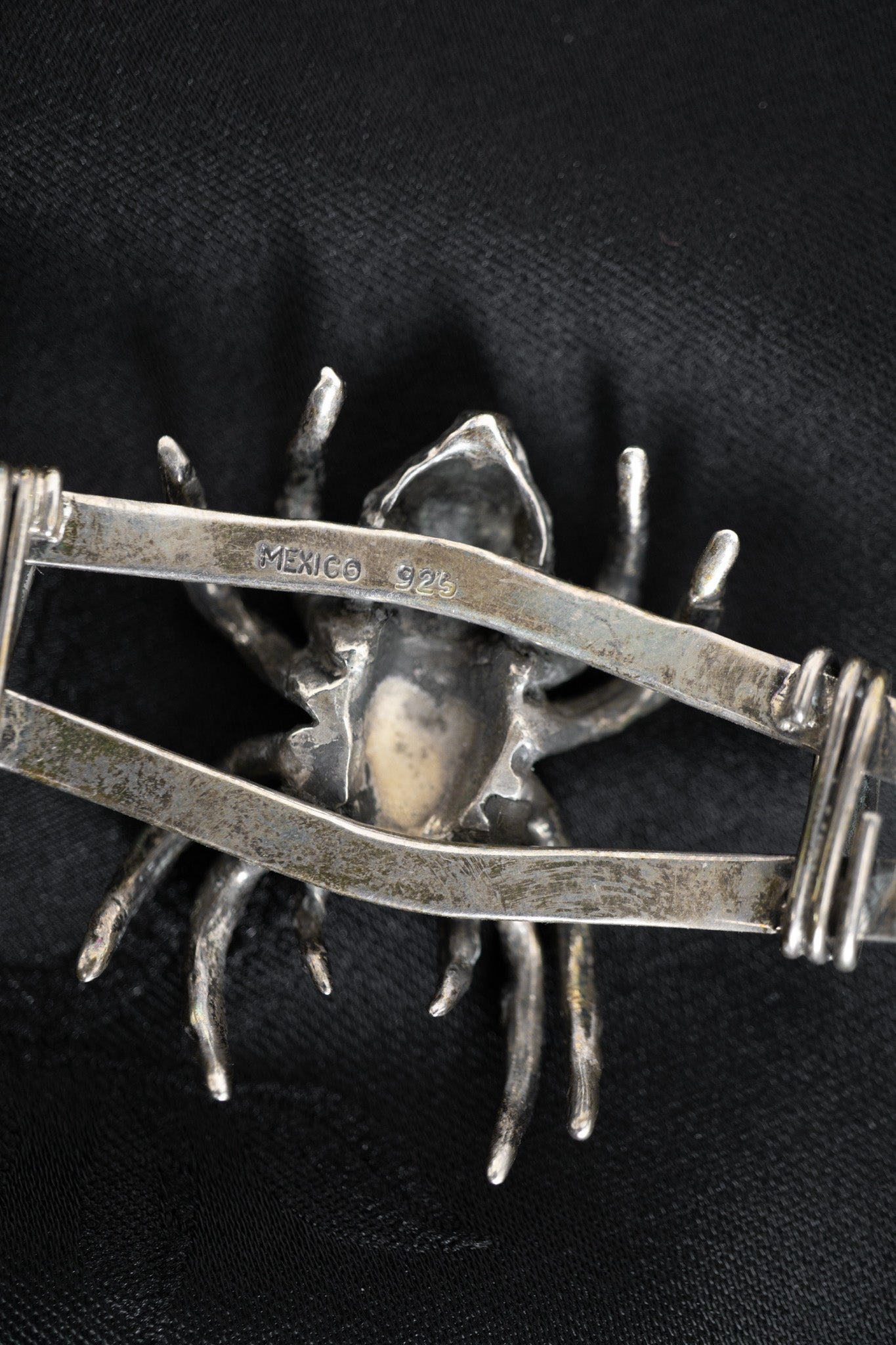 Vintage Spinnen-Armreif – 925 Silber, Handmade in Mexico