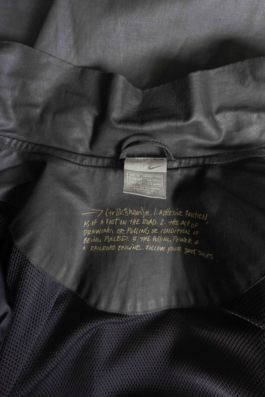 Schwarzer Vintage-Mantel von Nike mit Beschichtung, sportlich und wetterfest