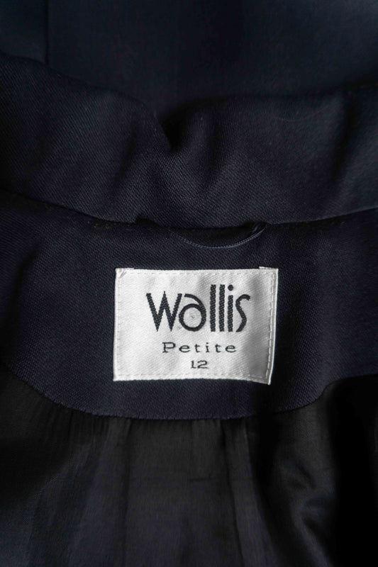 Eleganter Trenchcoat aus Wolle von Wallis UK, mit Gürtel und Rückenfalte