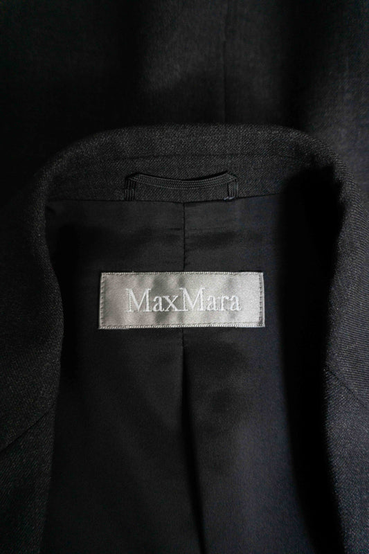 Max Mara Hosenanzug aus Schurwolle in Anthrazit mit Blazer und Hose