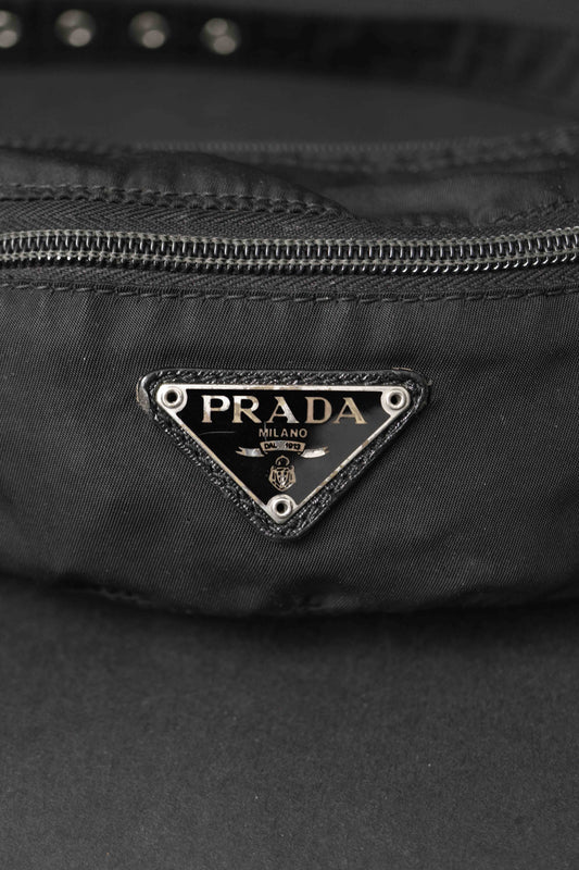 Vintage prada Bauchtasche aus schwarze Nylon