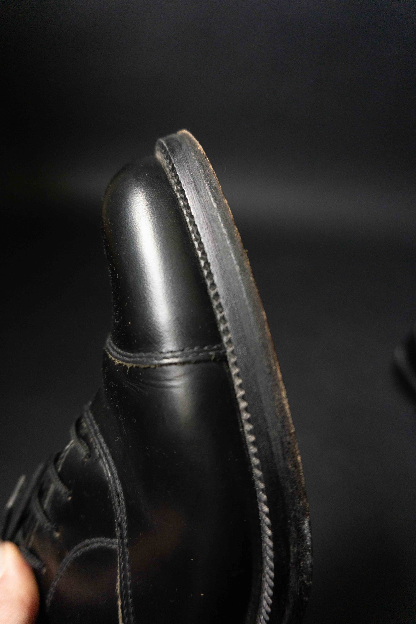 Schwarze klassische Halbschuhe aus Leder in Größe 41