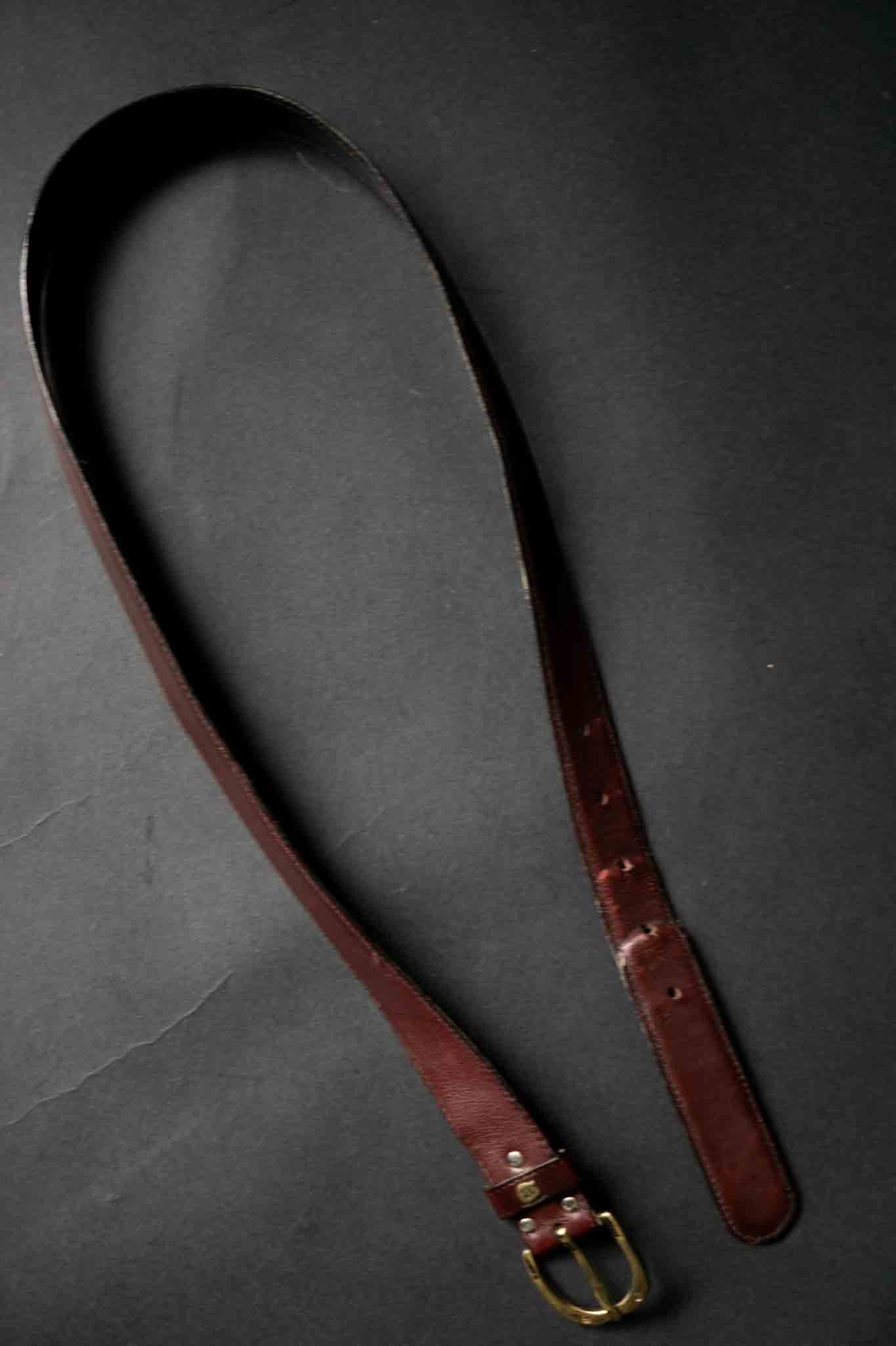 Weinroter Aigner Gürtel aus Echtleder, 80s Vintage Accessoire