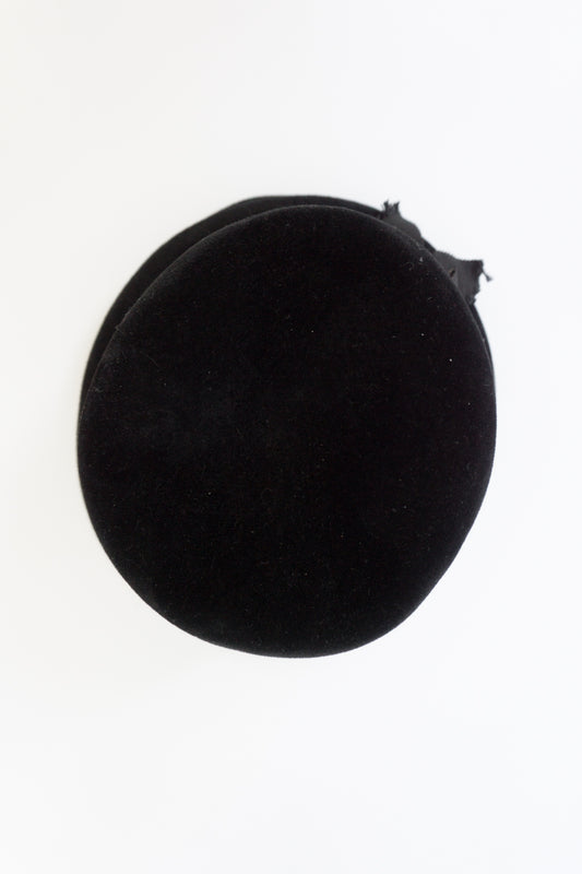 Hut Schwarz Wolle 52 - theplaincircle vintage