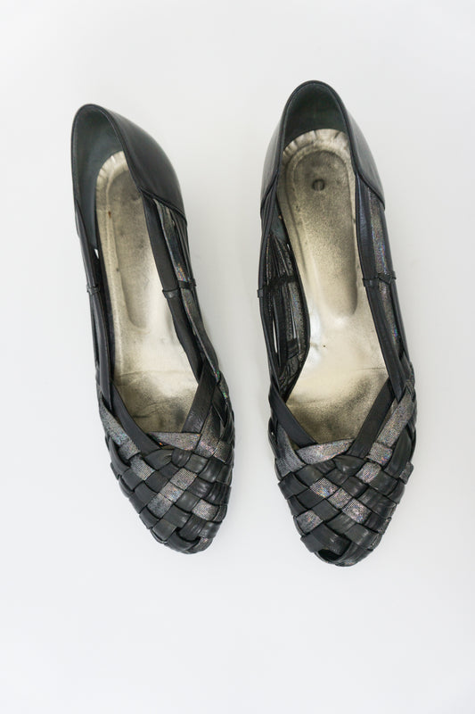 Pumps Leder Schwarz - theplaincircle vintage