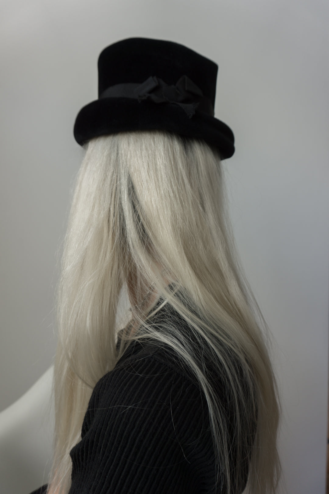 Hut Schwarz Wolle 52 - theplaincircle vintage