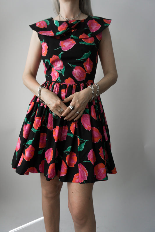 Sommerkleid Benetton Blumen - theplaincircle vintage