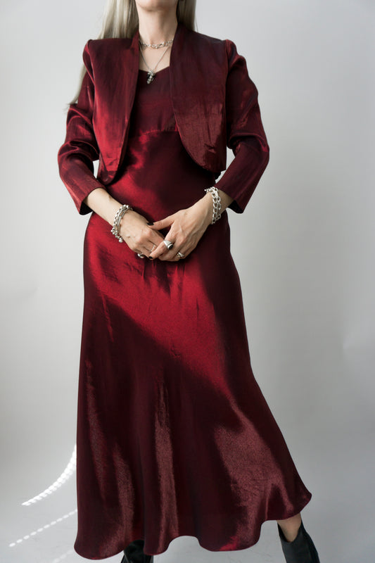 –Personal Archive– Gothic Jacke Shiny Rot - theplaincircle vintage