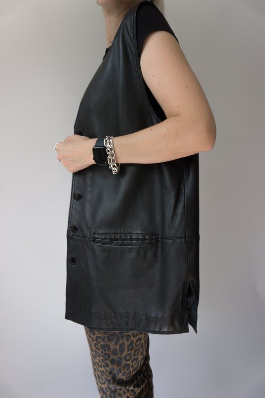 Lederweste XL - theplaincircle vintage