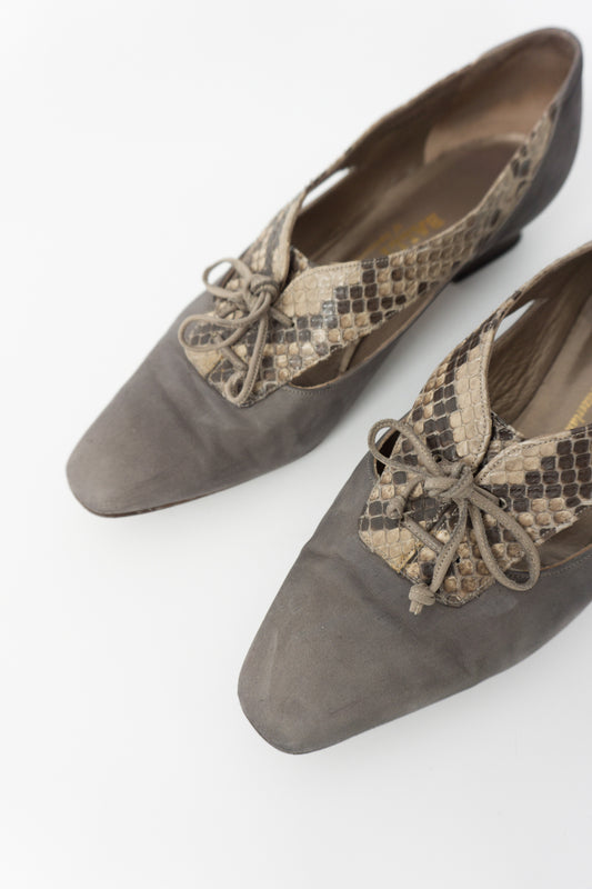 BALLY Schuhe Grau 39 - theplaincircle vintage