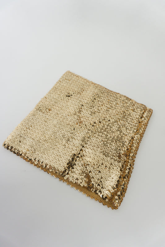 Tubetop Gold Pailletten 80s S–M - theplaincircle vintage