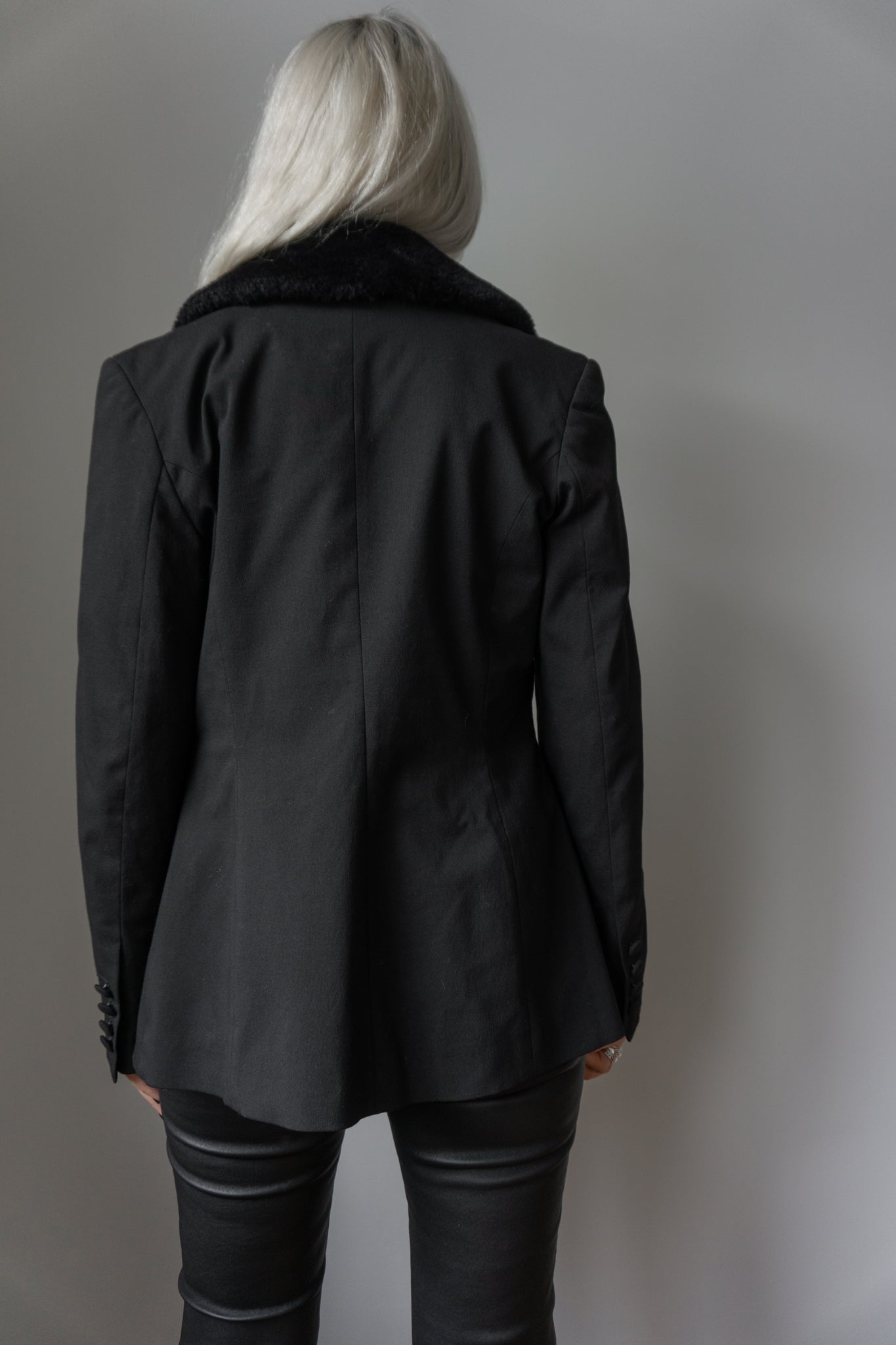 Gothic Blazer Fake Fur - theplaincircle vintage