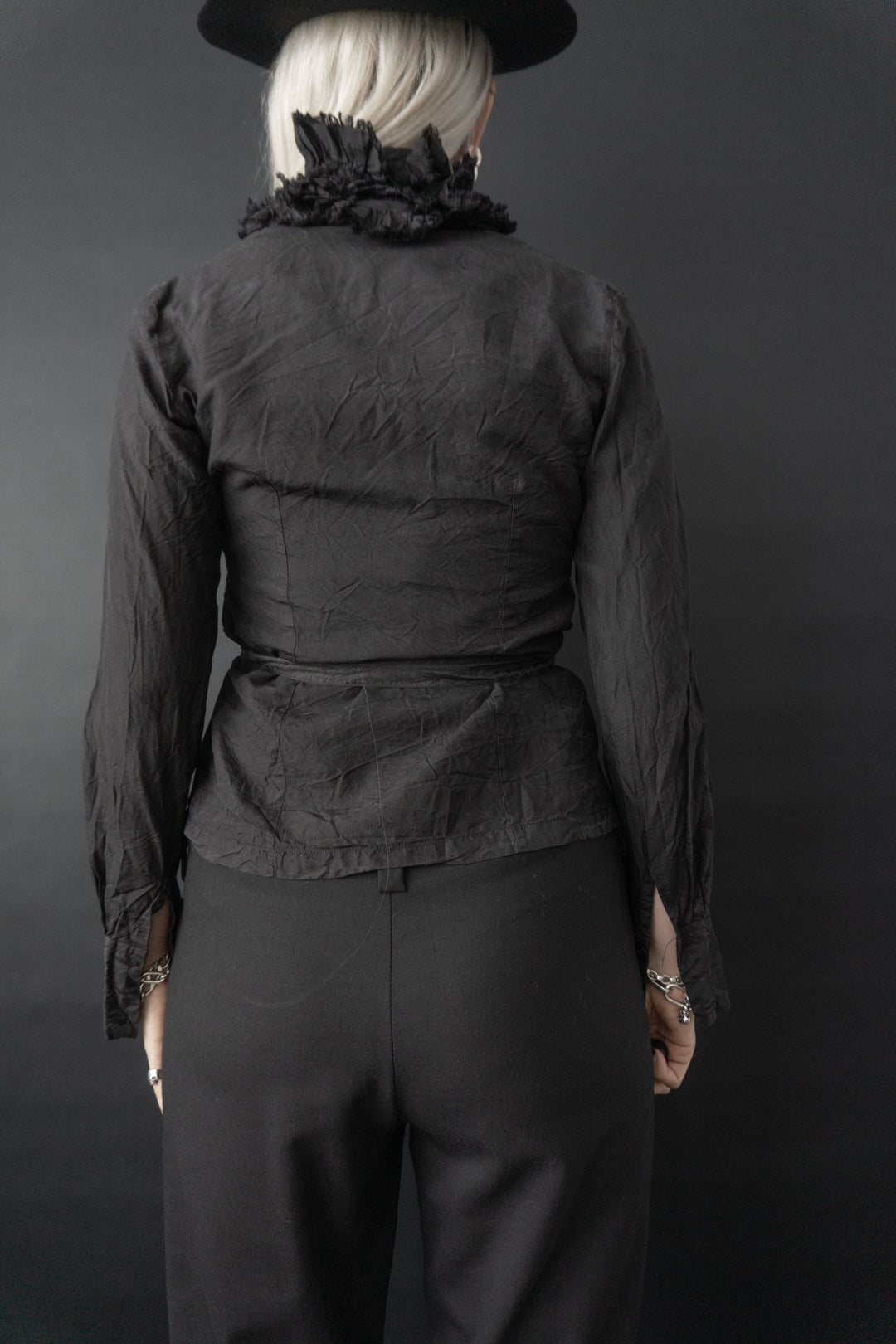 Witchy Bluse Rüschen Seide - theplaincircle vintage