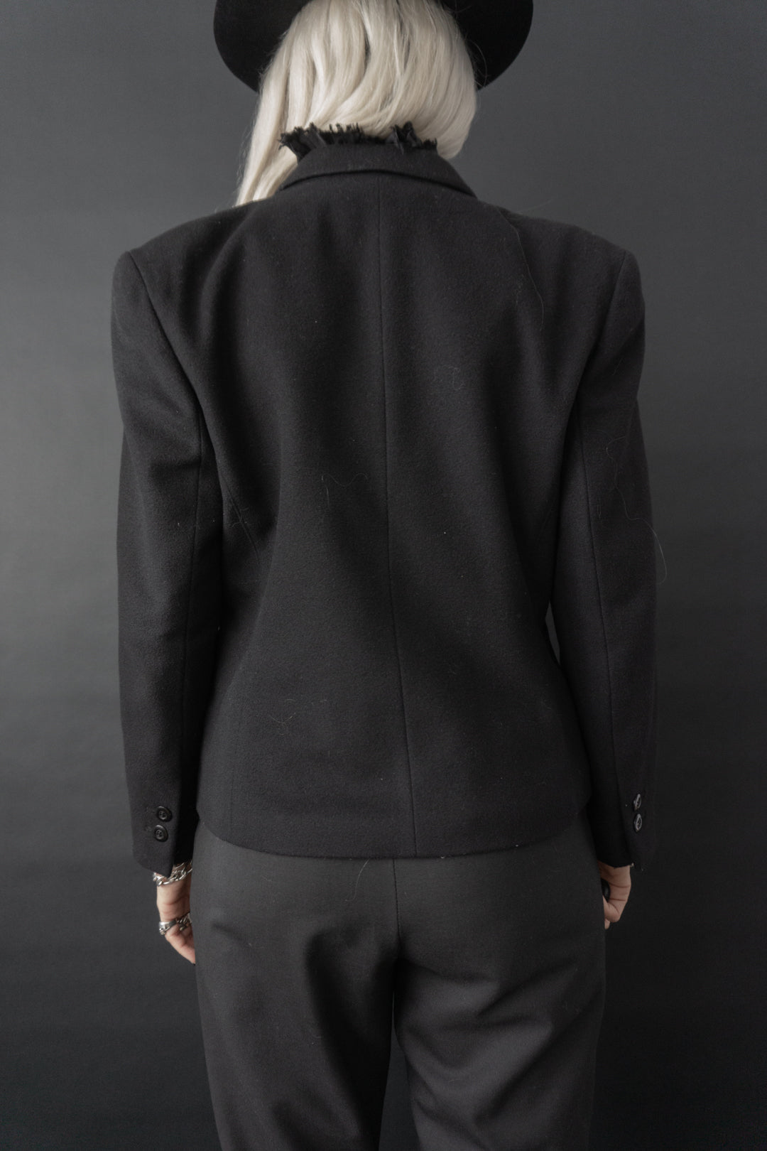 Blazer Kaschmir Schwarz - theplaincircle vintage