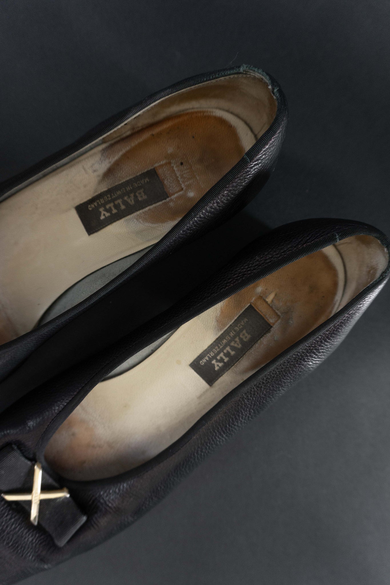 Bally Ballerinas Schwarz 40,5 - theplaincircle vintage