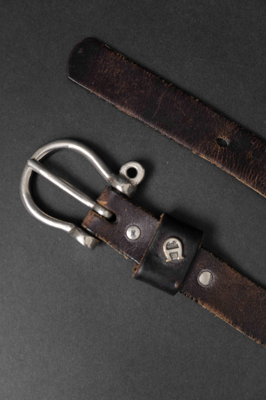 Vintage Aigner Gürtel aus den 80ern mit silberner Schnalle