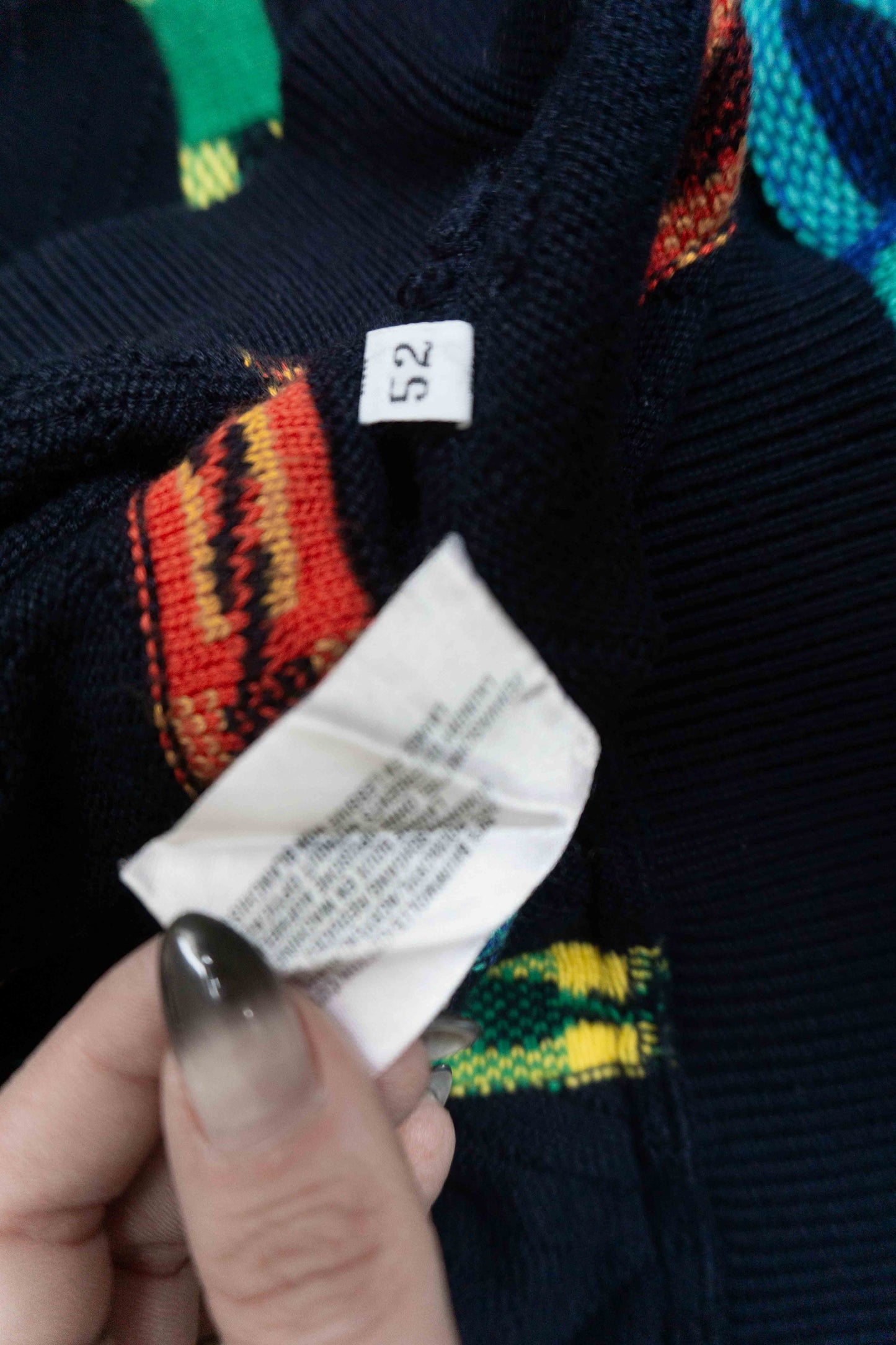 Vintage 80s Carlo Colucci Pullover Troyer Bunt