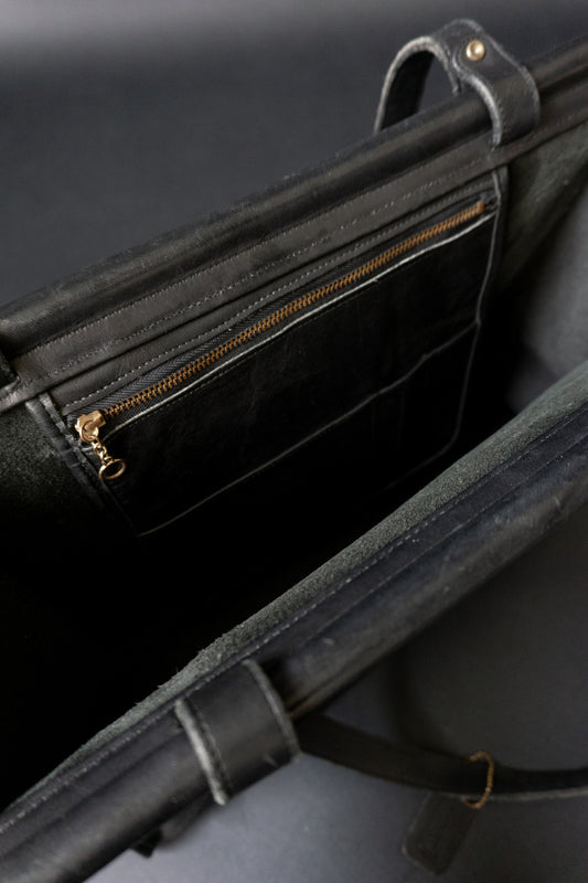 Schwarze Vintage Coach Tasche Barclay, 80er Jahre, echtes Leder, Made in USA