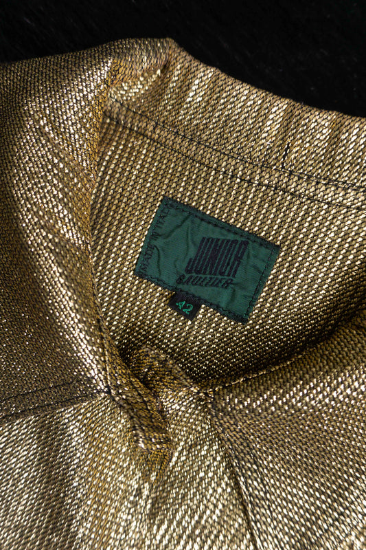 Vintage Jean Paul Gaultier Blazer Jacke Gold Lurex S/S 1989