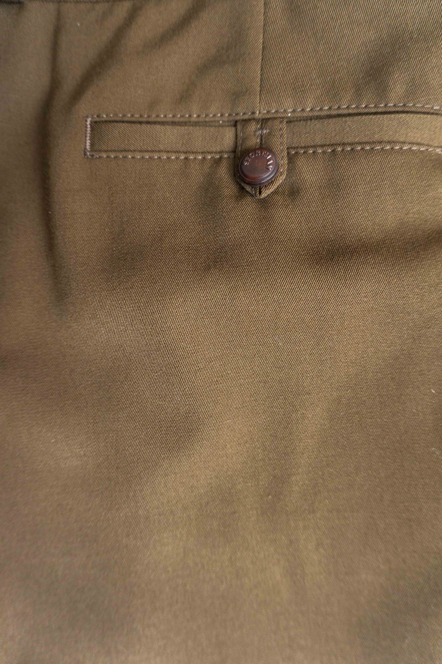 Vintage Bundfaltenhose, Wolle, Braun-Khaki, M–L theplaincircle vintage