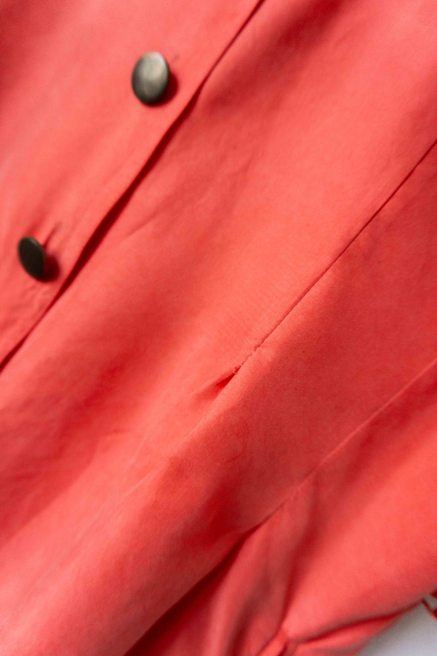 Vintage 80s Jumpsuit Seide Koralle Fließend