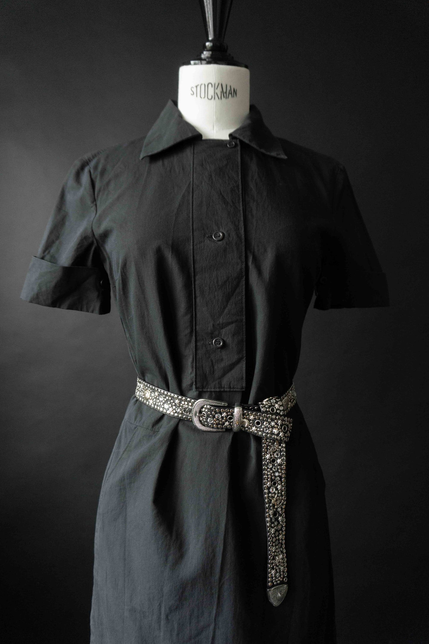 Schwarzes 90s Vintage Minikleid von Jil Sander aus Baumwolle