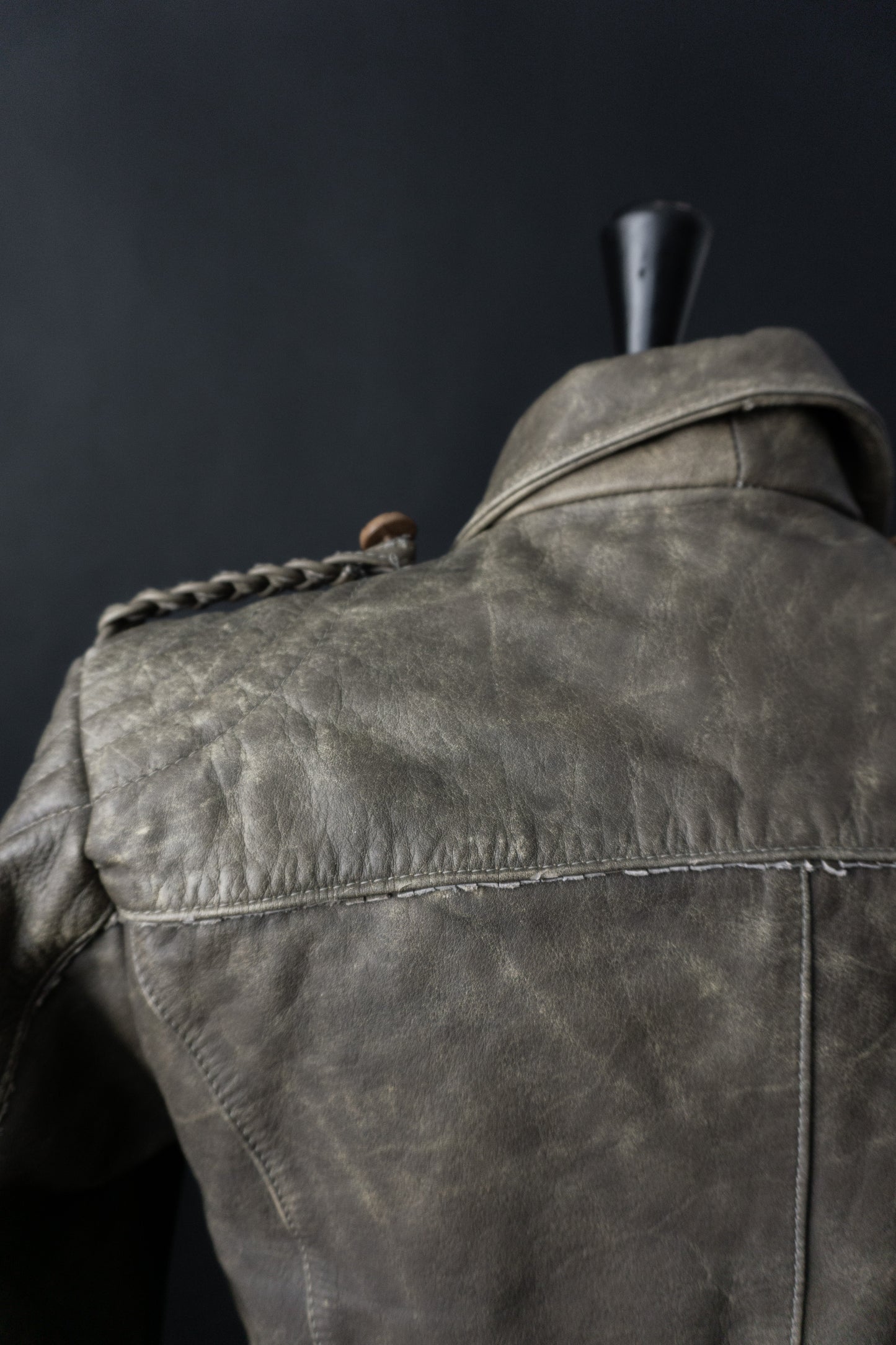 Louis Biker Jacke aus braunem Leder