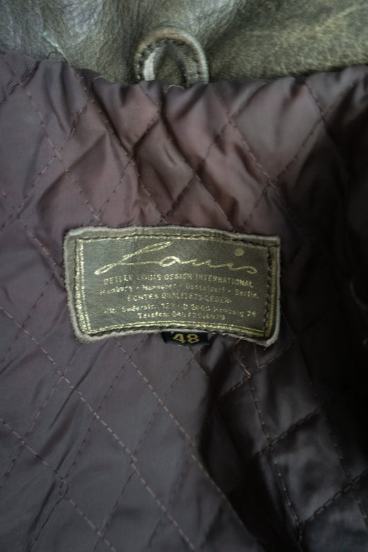 Louis Biker Jacke aus braunem Leder