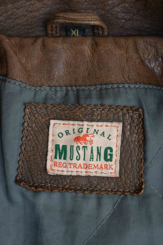 Mustang Vintage Lederjacke braun mit Patina