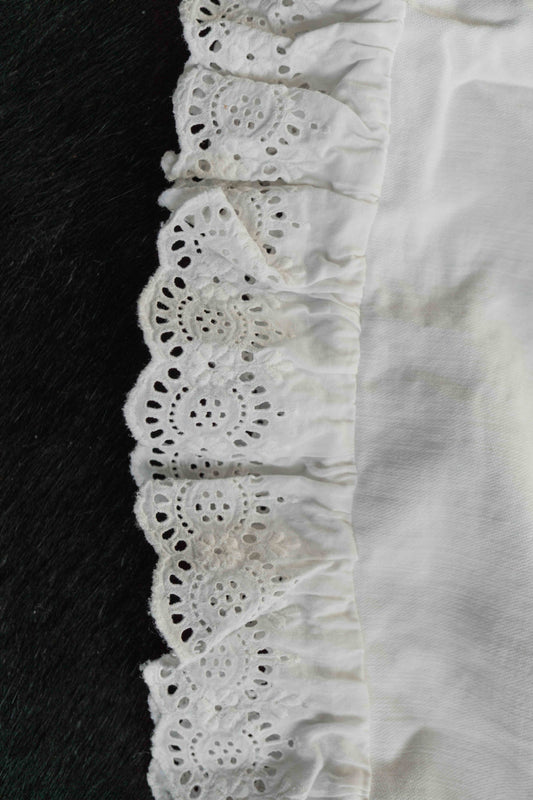 Antike Shorts Bloomers Weiß Leinen Baumwolle Spitze
