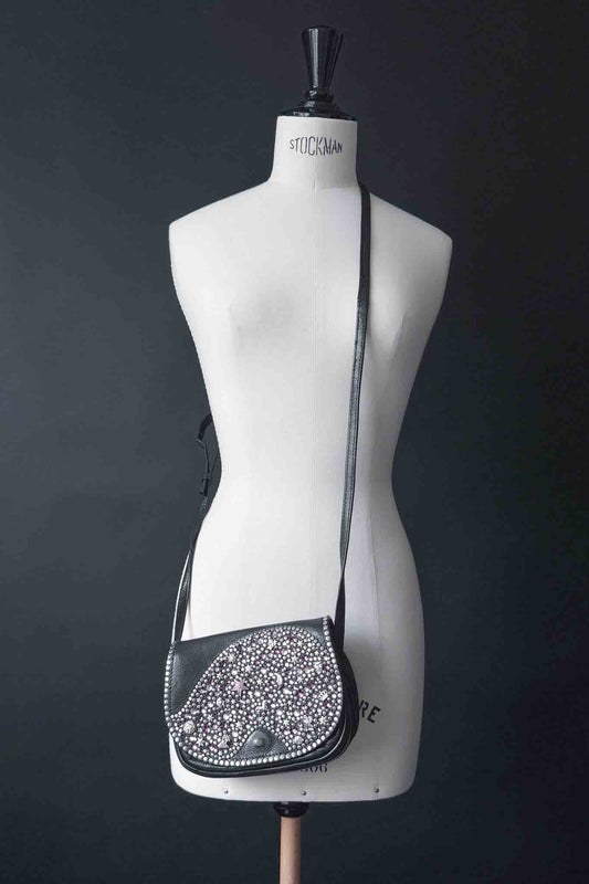 Kolster Clutch mit pinken Steinen – Vintage Accessoire