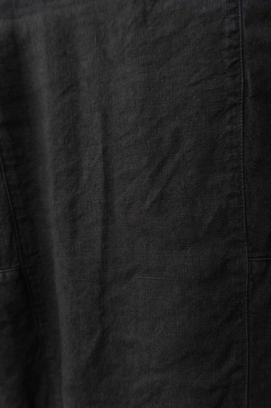 Midi-Rock aus Leinen mit Knopfleiste und Taschen – Vintage Damenmode von OSKA