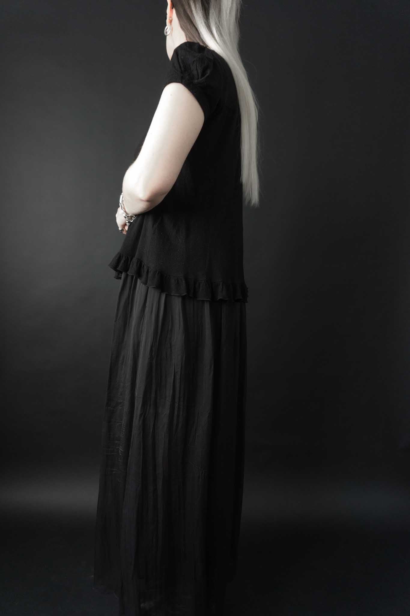 Y2K T-Shirt von Velvet mit Volantkante & Rückenknopfleiste – Vintage Stil