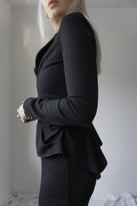 Vintage witchy Blazer, tailliert, Schwarz, S - theplaincircle vintage