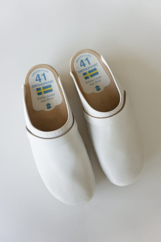 Clogs Weiß 41 - theplaincircle vintage