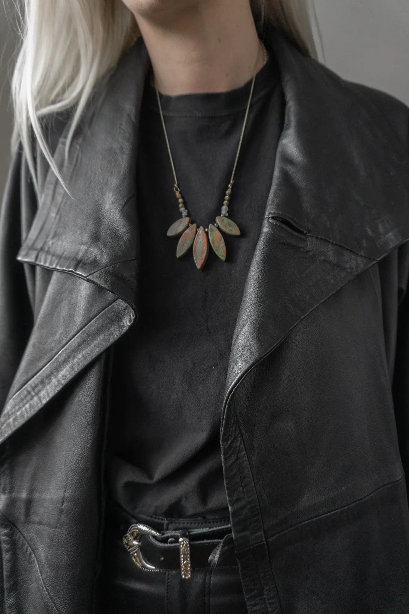 Kette Edelsteine - theplaincircle vintage