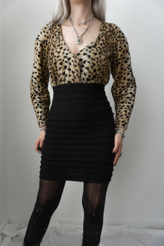 Kleid, Leopard, S - theplaincircle vintage