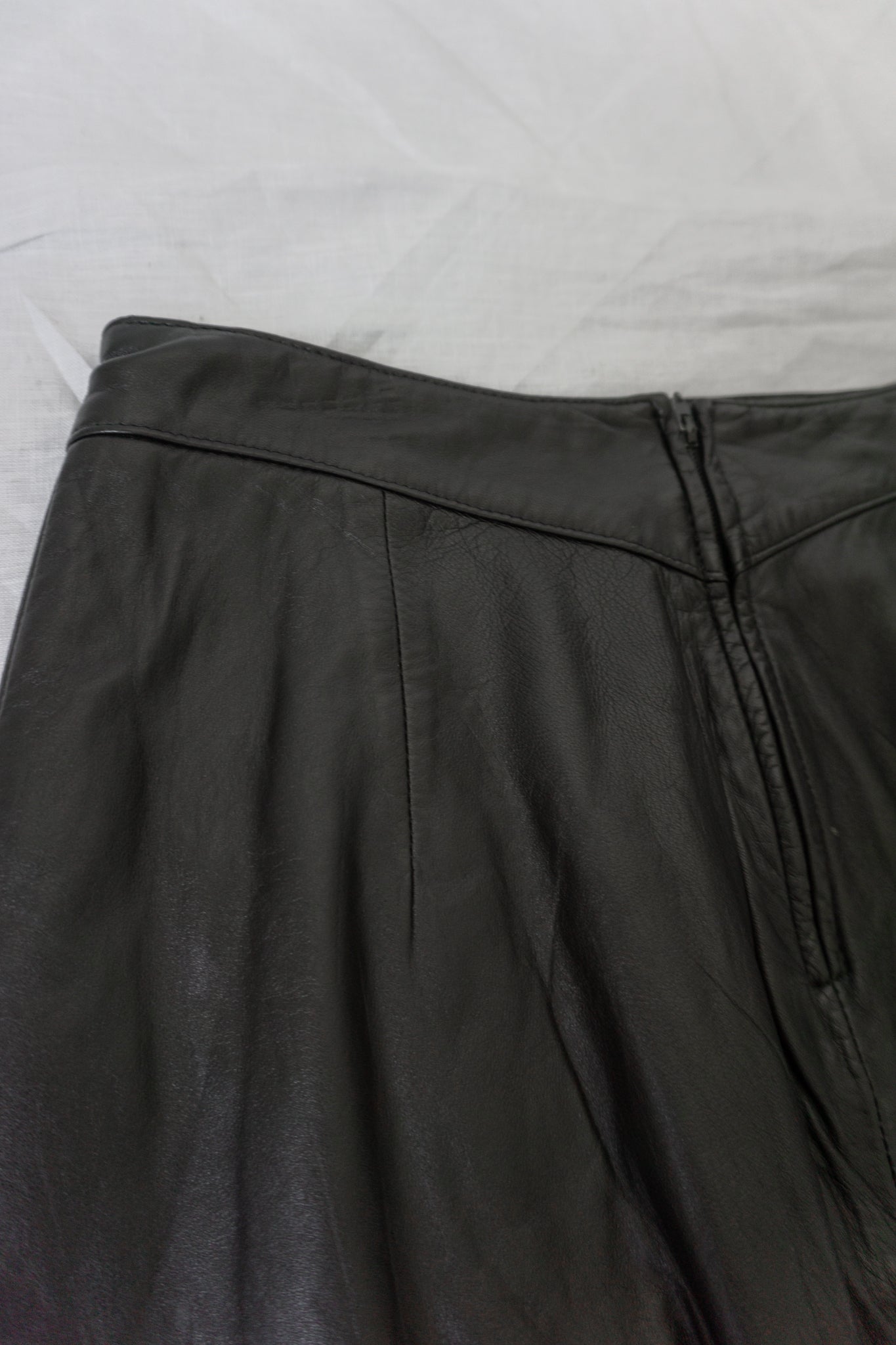 Lederrock, Schwarz, S - theplaincircle vintage