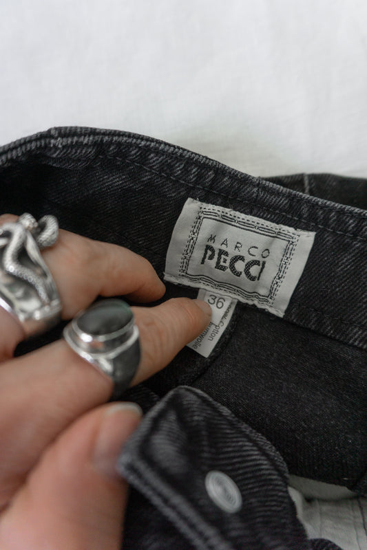 Jeansrock Grau XS - theplaincircle vintage