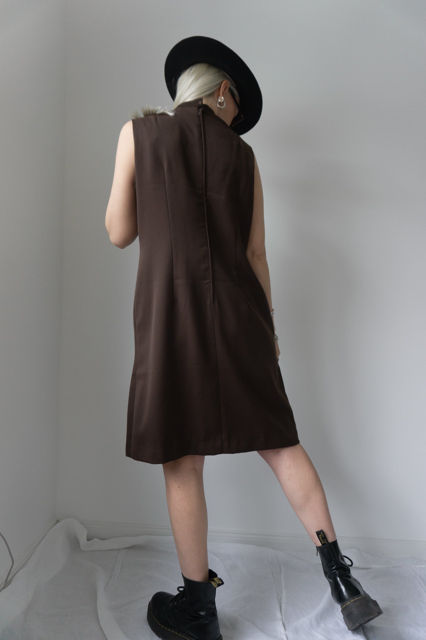 Kleid 70s Braun Hippie - theplaincircle vintage